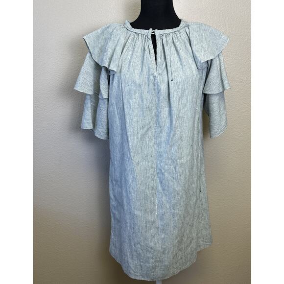 Mirth Dresses & Skirts - Mirth Hand Made Edition dress Blue White Cotton Stripe Boho Coquette Cottagecore